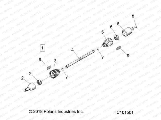 DRIVE TRAIN | DRIVE TRAIN, DRIVE SHAFT, FRONT - A20SGE95AK (C101501)