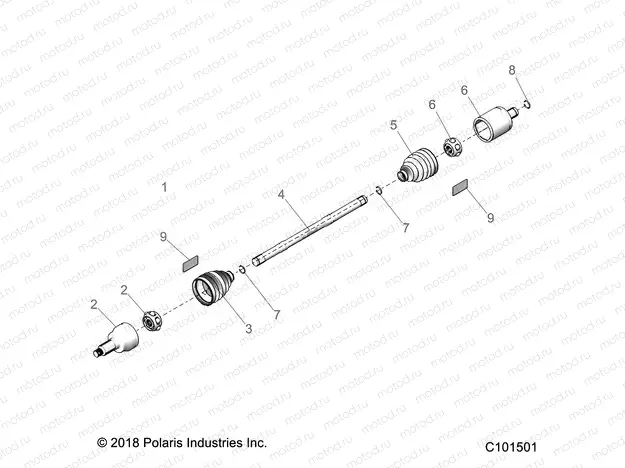 DRIVE TRAIN | DRIVE TRAIN, DRIVE SHAFT, FRONT - A20SGE95AK (C101501)
