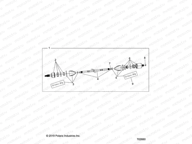 DRIVE TRAIN | DRIVE TRAIN, DRIVE SHAFT, FRONT - D22P4ED4B4/FD4B4 (702660)