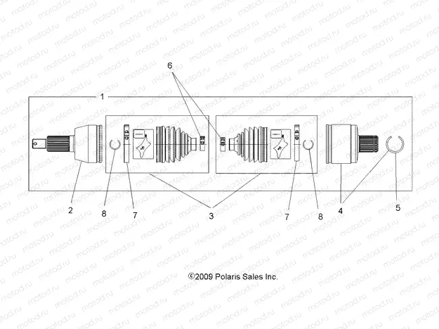 DRIVE TRAIN | DRIVE TRAIN, DRIVE SHAFT, REAR - A09ZN85/8X ALL OPTIONS (49ATVSHAFTDRIVERR1332584)