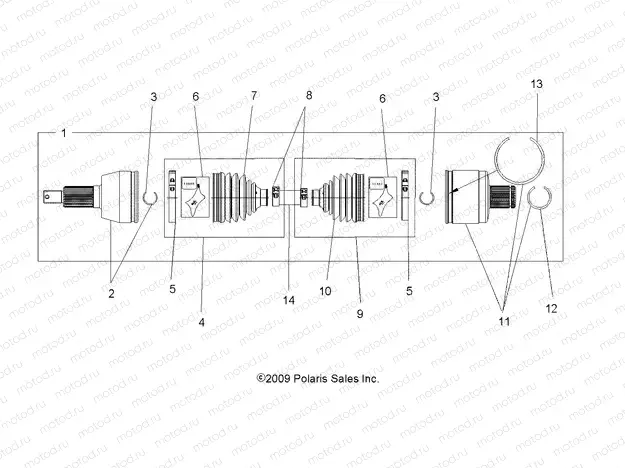 DRIVE TRAIN | DRIVE TRAIN, DRIVE SHAFT, REAR - A15SXE95AC/AK/AW/L95AM (49ATVSHAFTDRIVERR1332642)