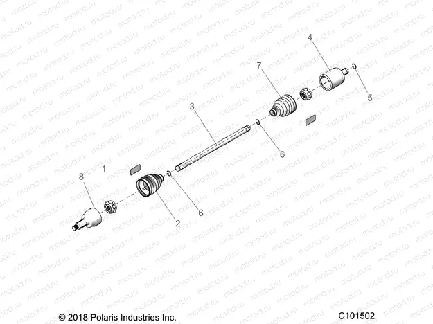 DRIVE TRAIN | DRIVE TRAIN, DRIVE SHAFT, REAR - A22SLE95FJ/S95CJ/S95FJ (C101502)