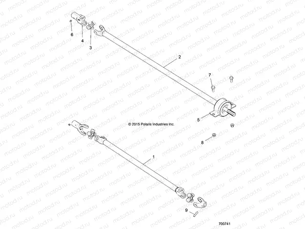 DRIVE TRAIN | DRIVE TRAIN, FRONT AND REAR PROP SHAFT - R20CDA57A1/B1 (700741)
