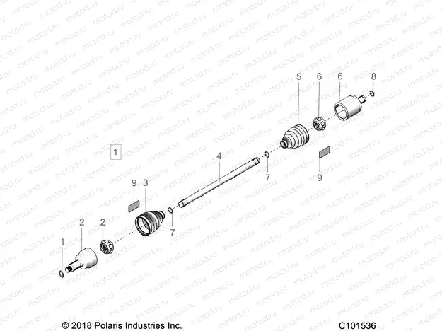 DRIVE TRAIN | DRIVE TRAIN, FRONT DRIVE SHAFT - A22SWE57F1/S57C1/C2/C5 (C101536)