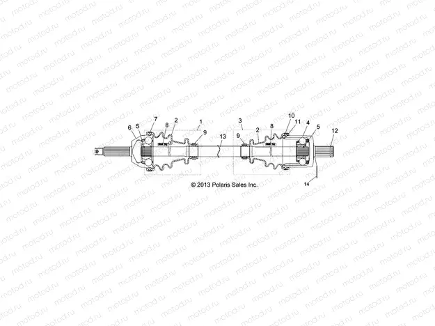 DRIVE TRAIN | DRIVE TRAIN, FRONT DRIVE SHAFT - R14RH57FX (49RGRSHAFTDRV14570I)