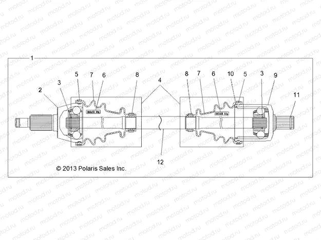 DRIVE TRAIN | DRIVE TRAIN, FRONT DRIVE SHAFT - R17RVAD1A1 (49BRUTUSSHAFTDRV13)