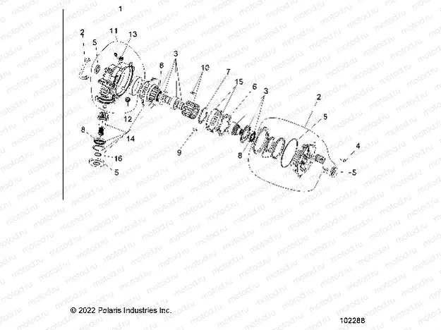 DRIVE TRAIN | DRIVE TRAIN, FRONT GEARCASE - A23SDE57P4 (102288)