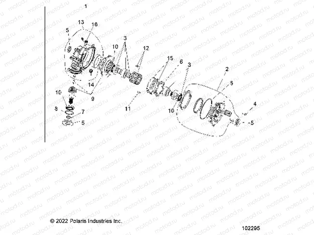 DRIVE TRAIN | DRIVE TRAIN, FRONT GEARCASE - A23SEA57F1/T57C1/C2/F1 (102295)