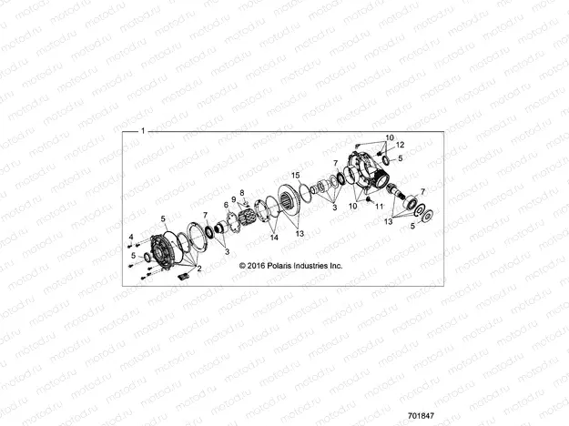 DRIVE TRAIN | DRIVE TRAIN, FRONT GEARCASE (FROM 10/3/16) - Z17VDR99AZ /M99AB (701847)