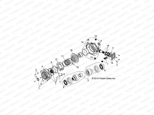 DRIVE TRAIN | DRIVE TRAIN, FRONT GEARCASE INTERNALS (Built 3/05/10 and After) - R10VH76FX (49RGRTRANSINTL1332803)