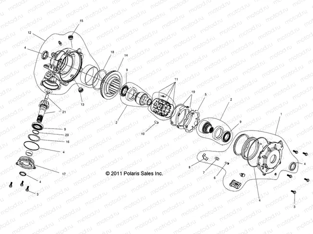 DRIVE TRAIN | DRIVE TRAIN, FRONT GEARCASE INTERNALS - R12WH76AG/AR/EAH/EAV/EAW (49RGRGEARCASE1332971)