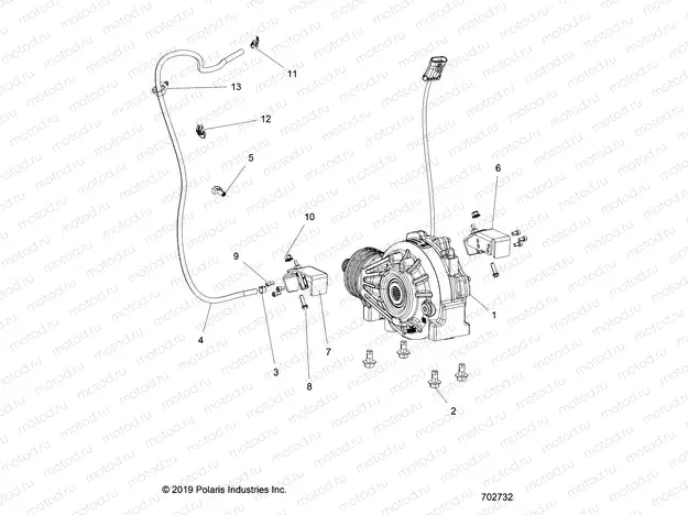 DRIVE TRAIN | DRIVE TRAIN, FRONT GEARCASE MOUNTING - G20GAE99F2/EFS/BFM/BCM/SFS/SC2 (702732)