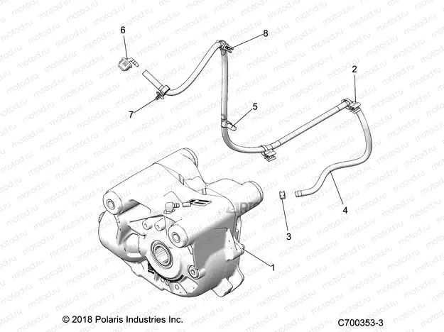 DRIVE TRAIN | DRIVE TRAIN, FRONT GEARCASE MOUNTING - Z19VPE92AM/BM (C700353-3)