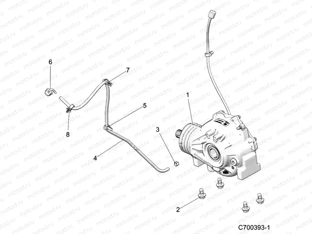 DRIVE TRAIN | DRIVE TRAIN, FRONT GEARCASE MOUNTING - Z20N4E92AL/AR/BL/BR (C700393-1)