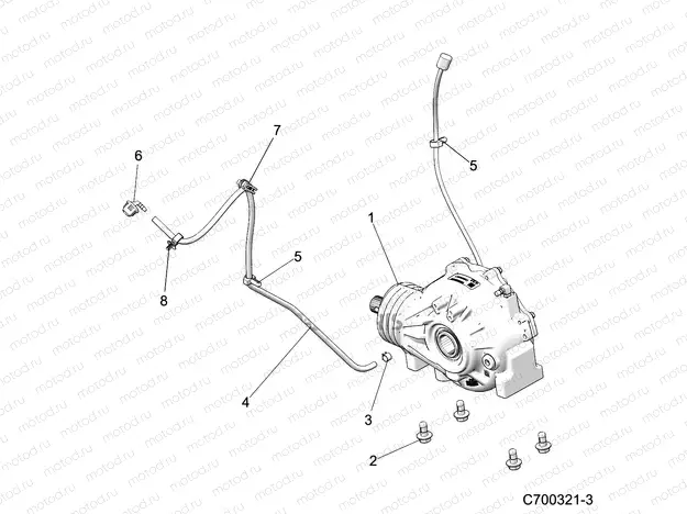 DRIVE TRAIN | DRIVE TRAIN, FRONT GEARCASE MOUNTING - Z20NAE92AL/AR/BL/BR (C700321-3)