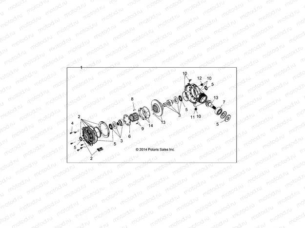 DRIVE TRAIN | DRIVE TRAIN, FRONT GEARCASE - R16RGE99A7/AE/AV (49RGRTRANS151000XP)