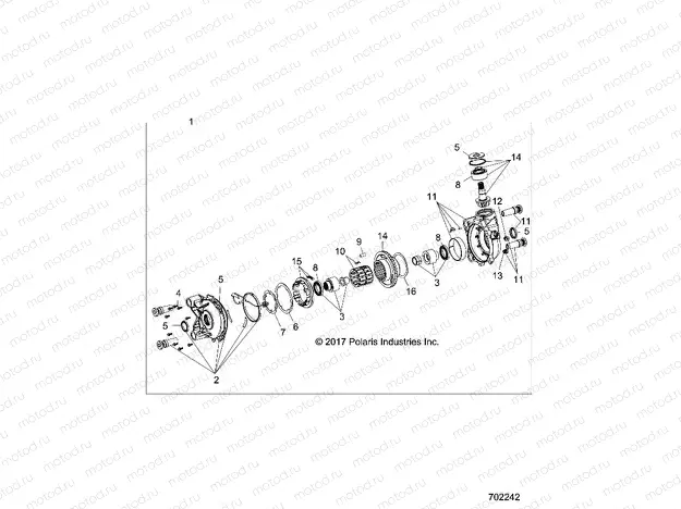 DRIVE TRAIN | DRIVE TRAIN, FRONT GEARCASE (TO 9/5/2019) - Z20RAB92AC/BC/AR/BR/D92AC/BC/AR/BR (702242)
