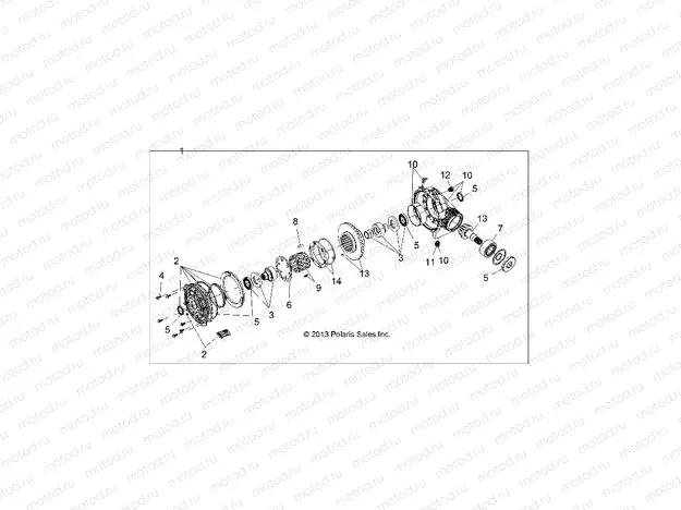 DRIVE TRAIN | DRIVE TRAIN, FRONT GEARCASE - Z15VDE99FV (49RGRTRANS14RZR1000)