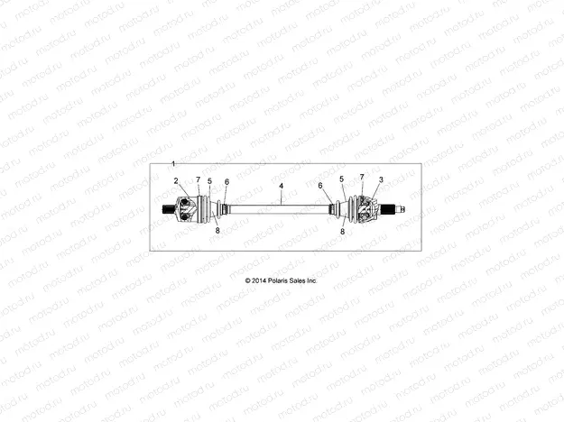 DRIVE TRAIN | DRIVE TRAIN, FRONT HALF SHAFT - R16RGE99A7/AE/AV (49RGRSHAFTDRV15RZR900)