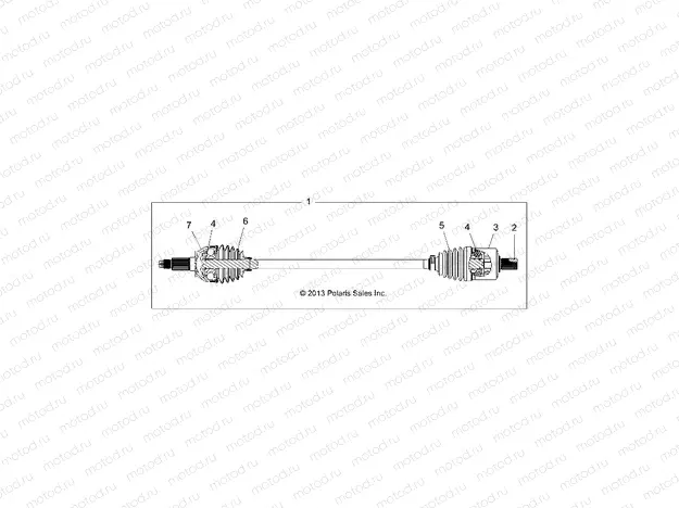 DRIVE TRAIN | DRIVE TRAIN, FRONT HALF SHAFT - Z15VDE99FV (49RGRSHAFTDRV14RZR1000)
