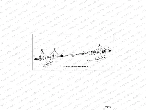 DRIVE TRAIN | DRIVE TRAIN, FRONT HALF SHAFT - Z20A5K87BG (702050)