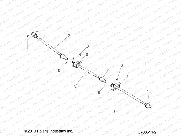 DRIVE TRAIN | DRIVE TRAIN, FRONT, MID, REAR PROP SHAFT - D20BEP99A4/B4/GP99A4 (C700514-2)
