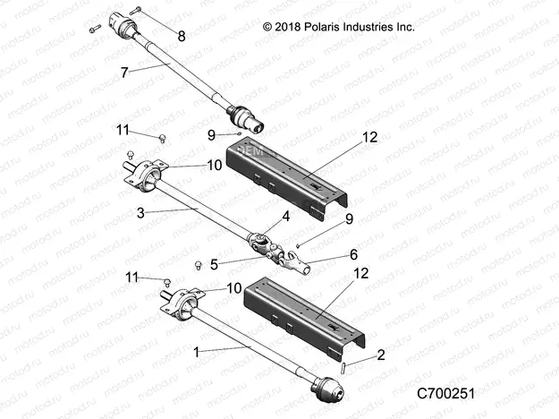 DRIVE TRAIN | DRIVE TRAIN, FRONT, MID, REAR PROP SHAFT - R20RSB99/A/B (C700251)