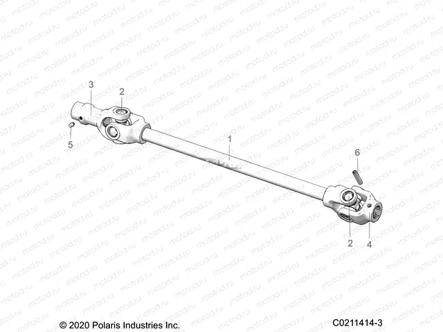 DRIVE TRAIN | DRIVE TRAIN, FRONT PROP SHAFT - A21SEG50A1/A5/CA1/CA5 (C0211414-3)