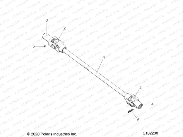 DRIVE TRAIN | DRIVE TRAIN, FRONT PROP SHAFT - A23SDA57A5/E57A4 (C102230)