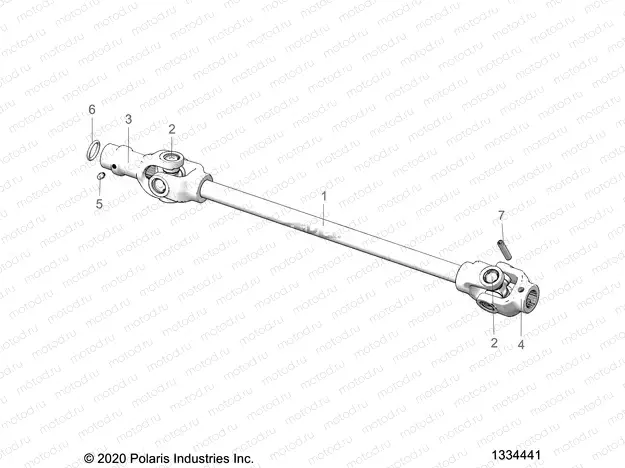DRIVE TRAIN | DRIVE TRAIN, FRONT PROP SHAFT - A23SEE57F1/S57C1/C2/C3/CL/F1/F2/F3/FL (1334441)