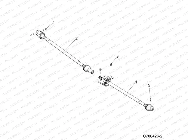 DRIVE TRAIN | DRIVE TRAIN, FRONT PROP SHAFT - D21BBPD4B4 (C700426-2)