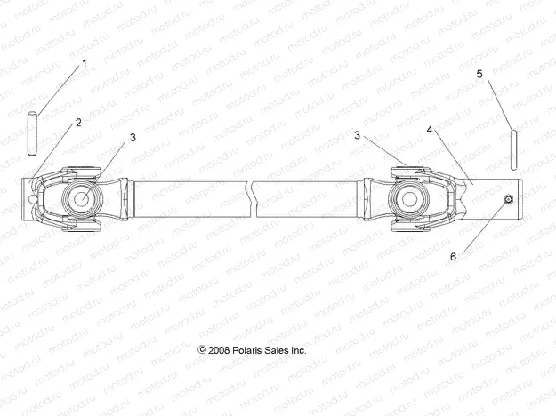 DRIVE TRAIN | DRIVE TRAIN, FRONT PROP SHAFT - R13RH45AG (49RGRSHAFTPROP097004X4)