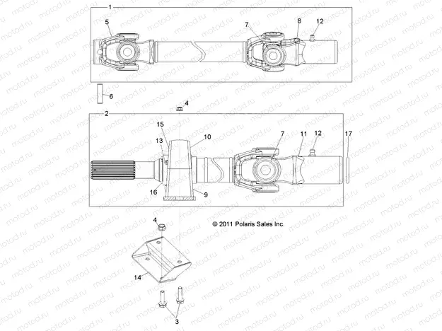 DRIVE TRAIN | DRIVE TRAIN, FRONT PROP SHAFT - R13TH90DG (49RGRSHAFTPROP12900D)