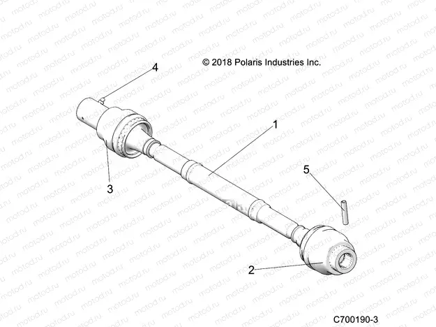 DRIVE TRAIN | DRIVE TRAIN, FRONT PROP SHAFT - R19RGE99F2/FF/SC2/SFF/PCF/PFF (C700190-3)