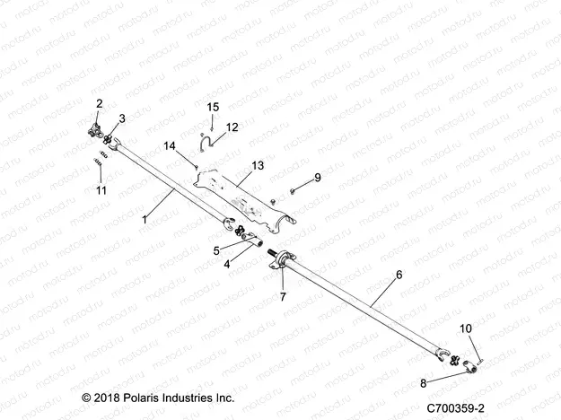 DRIVE TRAIN | DRIVE TRAIN, FRONT PROP SHAFT - Z20P4E92AC/BC/F92AC (C700359-2)
