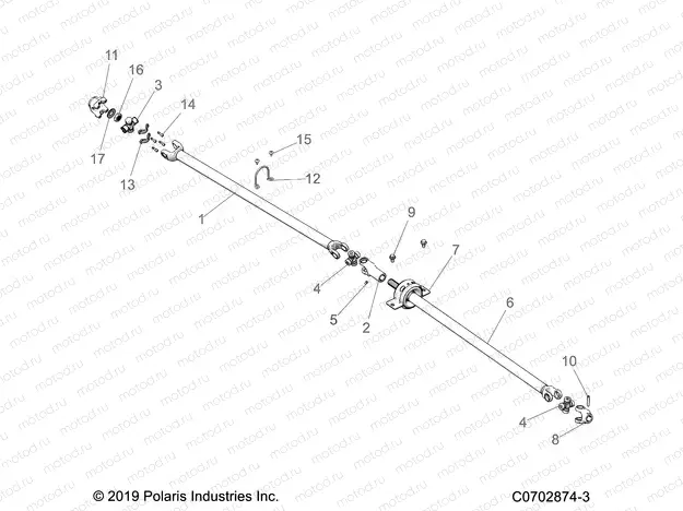 DRIVE TRAIN | DRIVE TRAIN, FRONT PROP SHAFT - Z20RA_92AC/BC/AK/BK/AR/BR/AE/BE/AH/BH/AT/BT (C0702874-3)