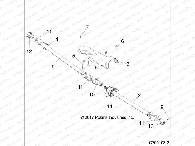 DRIVE TRAIN | DRIVE TRAIN, FRONT PROP SHAFT - Z21S1E99AR/BR (C700103-2)