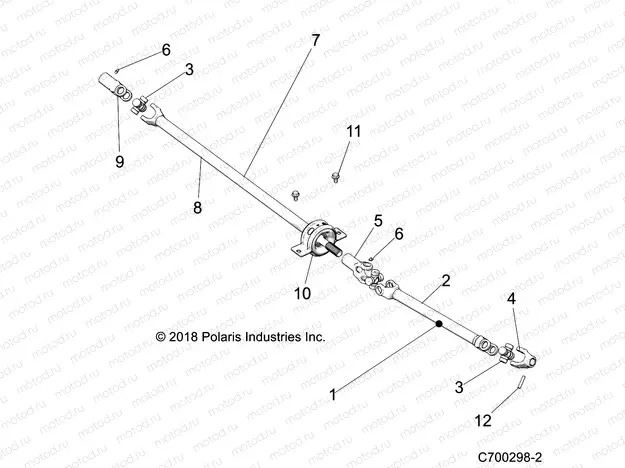 DRIVE TRAIN | DRIVE TRAIN, FRONT PROP SHAFT - Z22A5K87A4/A5V87A4 (C700298-2)