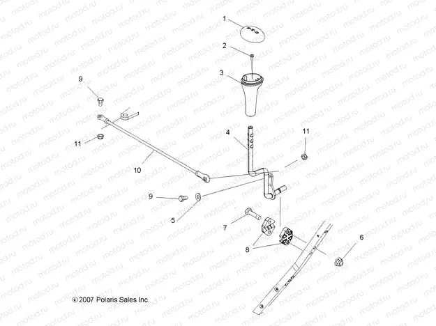 DRIVE TRAIN | DRIVE TRAIN, GEAR SELECTOR - A09CA32AA (49ATVGEARSELECT08BOSS)
