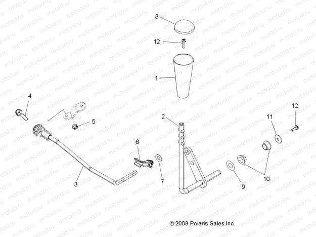 DRIVE TRAIN | DRIVE TRAIN, GEAR SELECTOR - A13TN55FA (49ATVGEARSELECT09SPXP550)