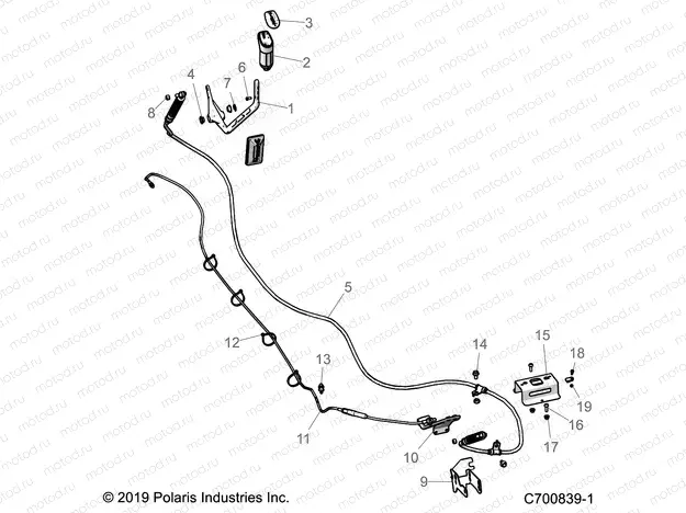 DRIVE TRAIN | DRIVE TRAIN, GEAR SELECTOR AND THROTTLE CABLE - R20RRED4F1/N1/SD4C1 (C700839-1)