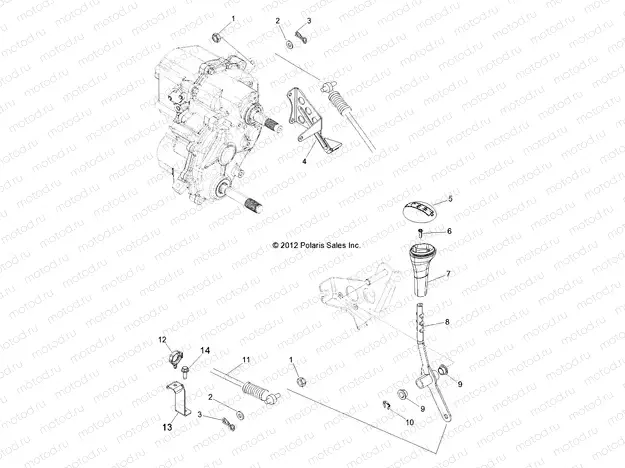 DRIVE TRAIN | DRIVE TRAIN, GEAR SELECTOR - R13XE76AD/EAI (49ATVGEARSELECT13RZR4)