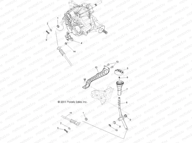 DRIVE TRAIN | DRIVE TRAIN, GEAR SELECTOR - Z15VHA57AJ/E57AS/AK (49ATVGEARSELECT12RZR570)