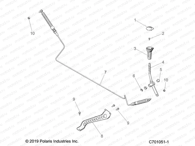 DRIVE TRAIN | DRIVE TRAIN, GEAR SELECTOR - Z20CHA57A2/E57AM (701051-1)