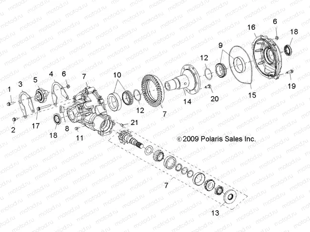 DRIVE TRAIN | DRIVE TRAIN, GEARCASE, CARRIER, INTERNAL COMPONENTS - R11VH76/VY76 ALL OPTIONS (49RGRGEARCASERR10RZRS)