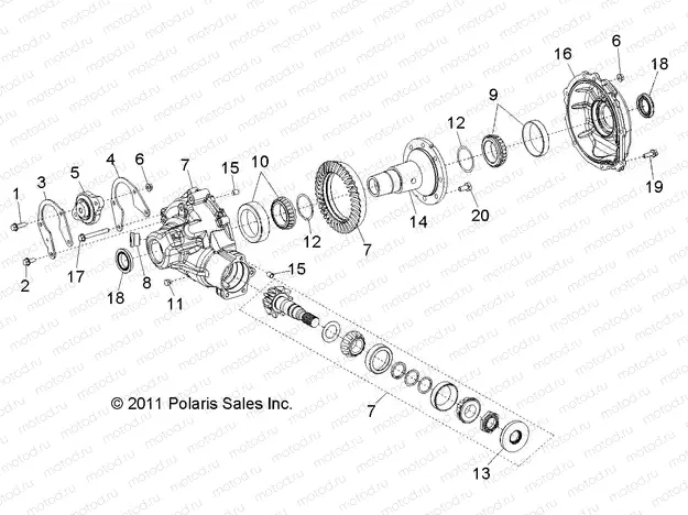 DRIVE TRAIN | DRIVE TRAIN, GEARCASE, CARRIER, INTERNAL COMPONENTS - R13VH76AC/AD/AN/AS/EAI (49RGRGEARCASERR12RZR)