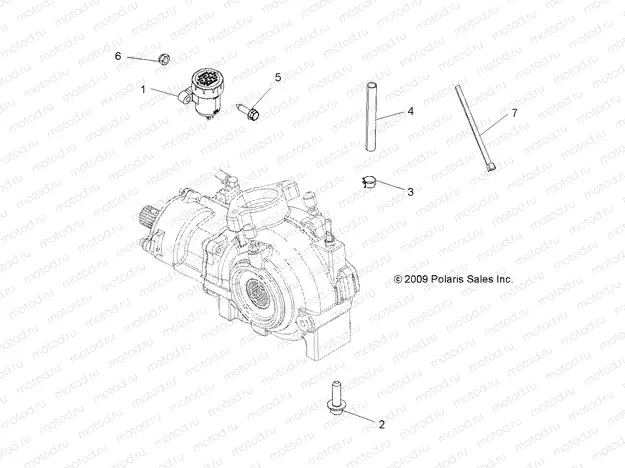 DRIVE TRAIN | DRIVE TRAIN, GEARCASE MOUNTING, FRONT - A13ZN8EAD/K/L/T (49ATVGEARCASEMTG10SPXP550)