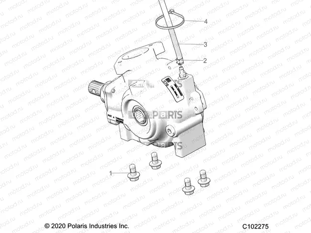DRIVE TRAIN | DRIVE TRAIN, GEARCASE MOUNTING, FRONT - A20SYE95KH (C102275)