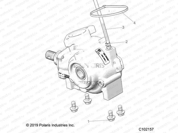 DRIVE TRAIN | DRIVE TRAIN, GEARCASE MOUNTING, FRONT - A21SXA85A1/A7/CA1/CA7 (C102157)