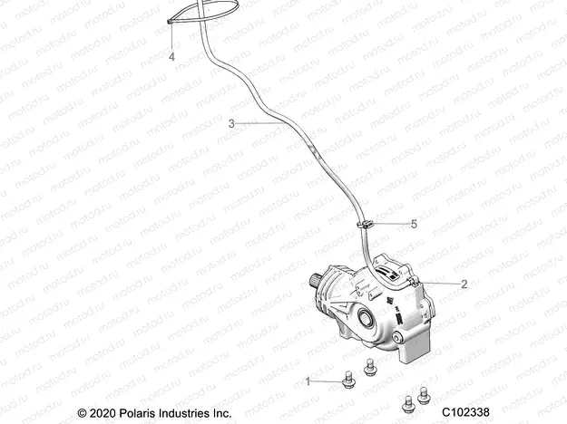 DRIVE TRAIN | DRIVE TRAIN, GEARCASE MOUNTING, FRONT - A23SGE95AN (C102338)